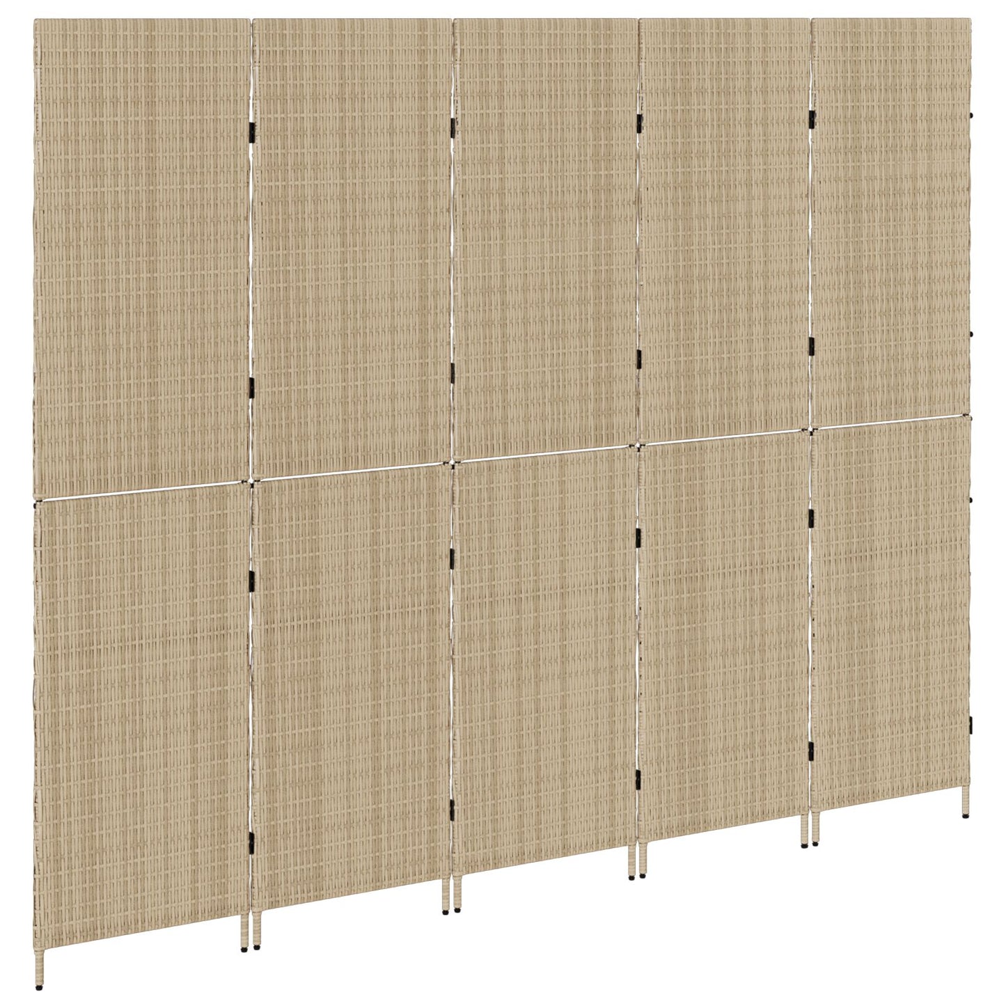 Kamerschermen Hout Groot Opvouwbaar Kamerscherm 180 cm Beige 5 panelen