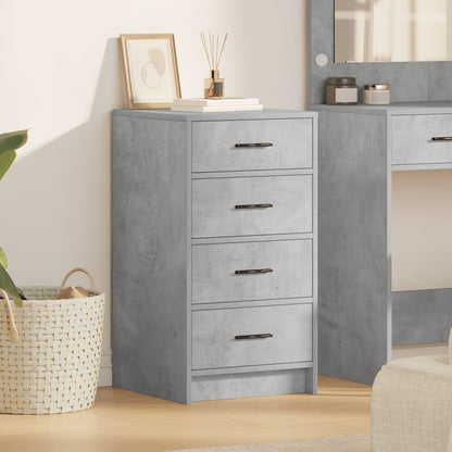 Sideboard 40X41X75 Cm Bewerkt Hout Betonnen grijs