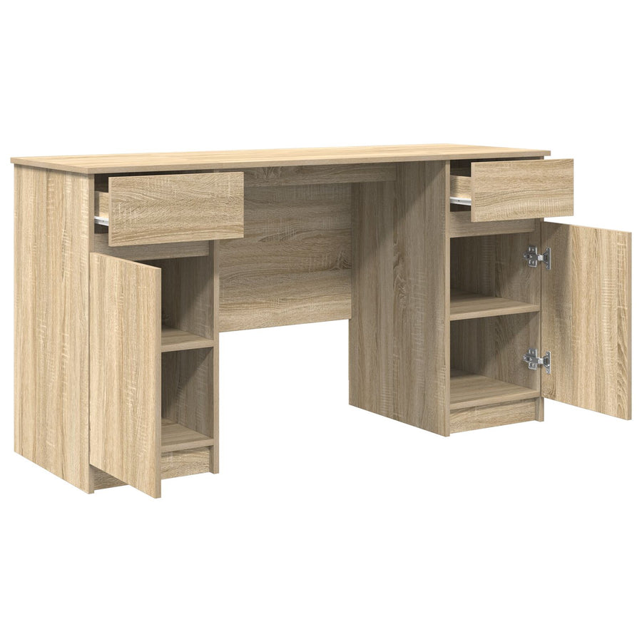 Bureau Sonoma Eik 140X49X76 Cm Bewerkt Hout