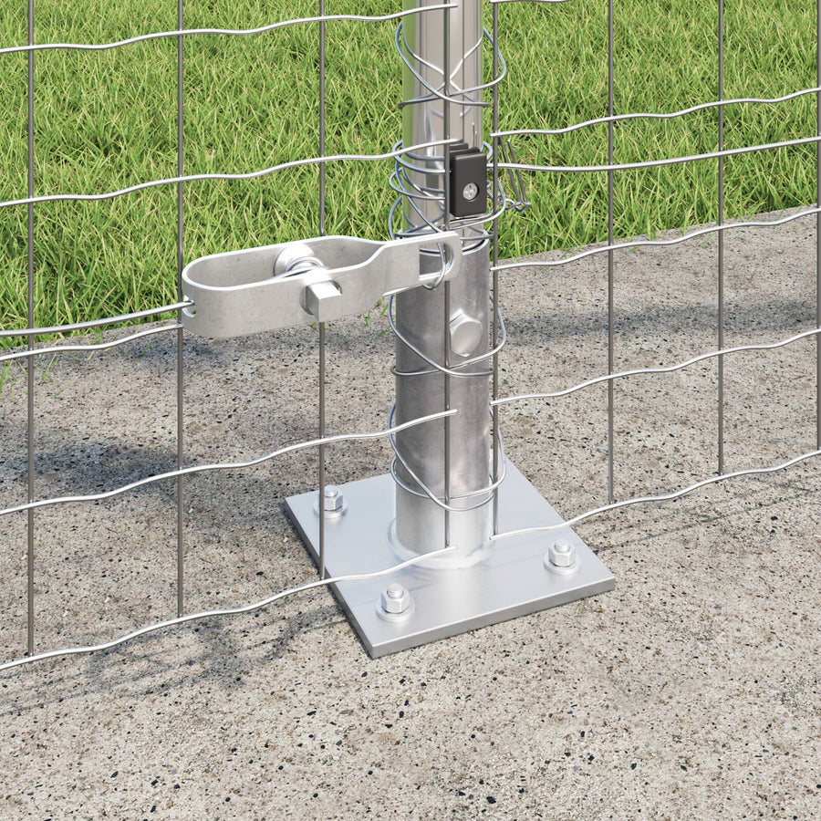 Hekpalen Set Van 104 3.2 X 3.2 X 83.5 Cm Gegalaniseerd Staal 160 cm 52x beton paal