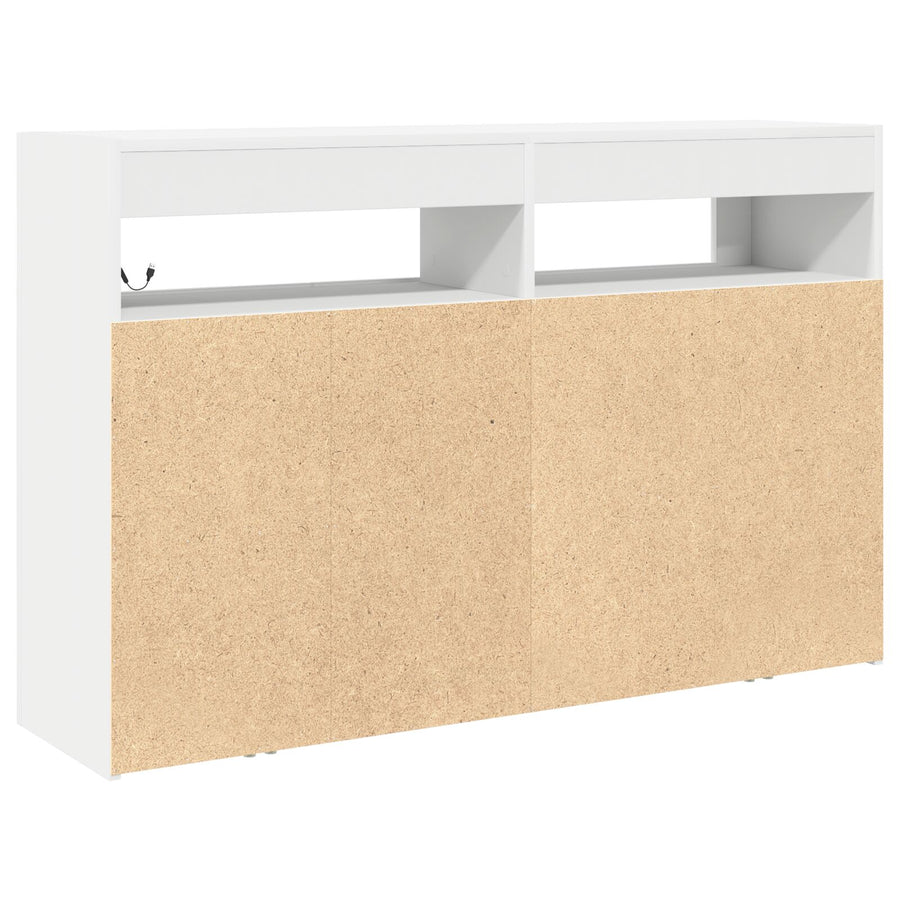 Te Dressoir Samengesteld Hout 116 X 30 X 75 Cm Modern Wit