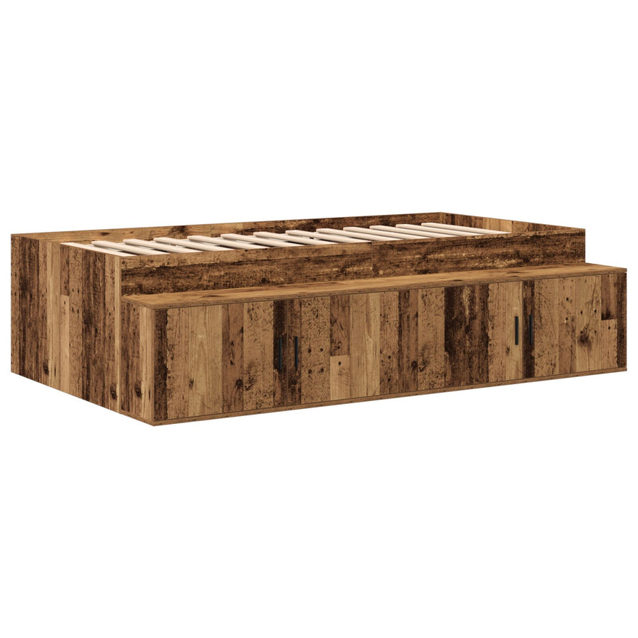 Opslagbedframe Oude Hout 75X190 Cm