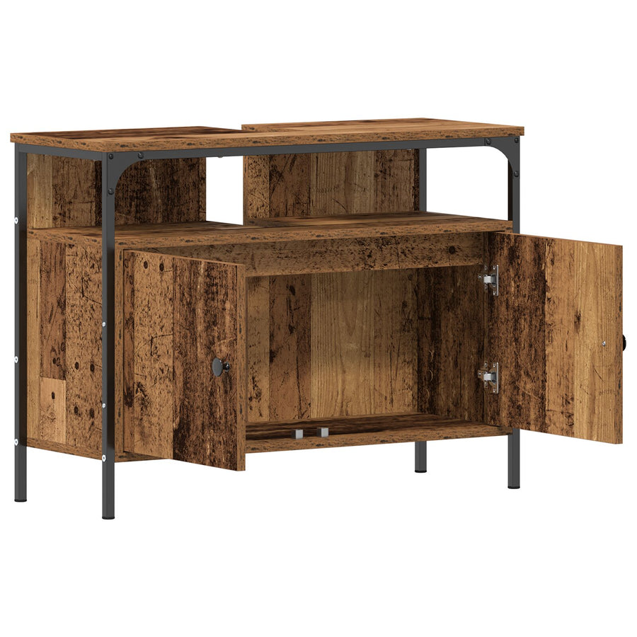 Badkamerspiegelkast 60X16X60 Cm Engineered Hout Oude hout
