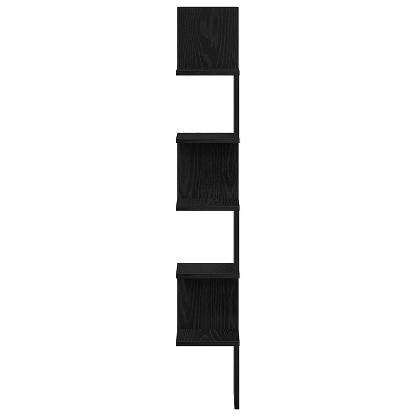 Hoekplank Zwart Eik 20X20X127,5 Cm Bewerkt Hout