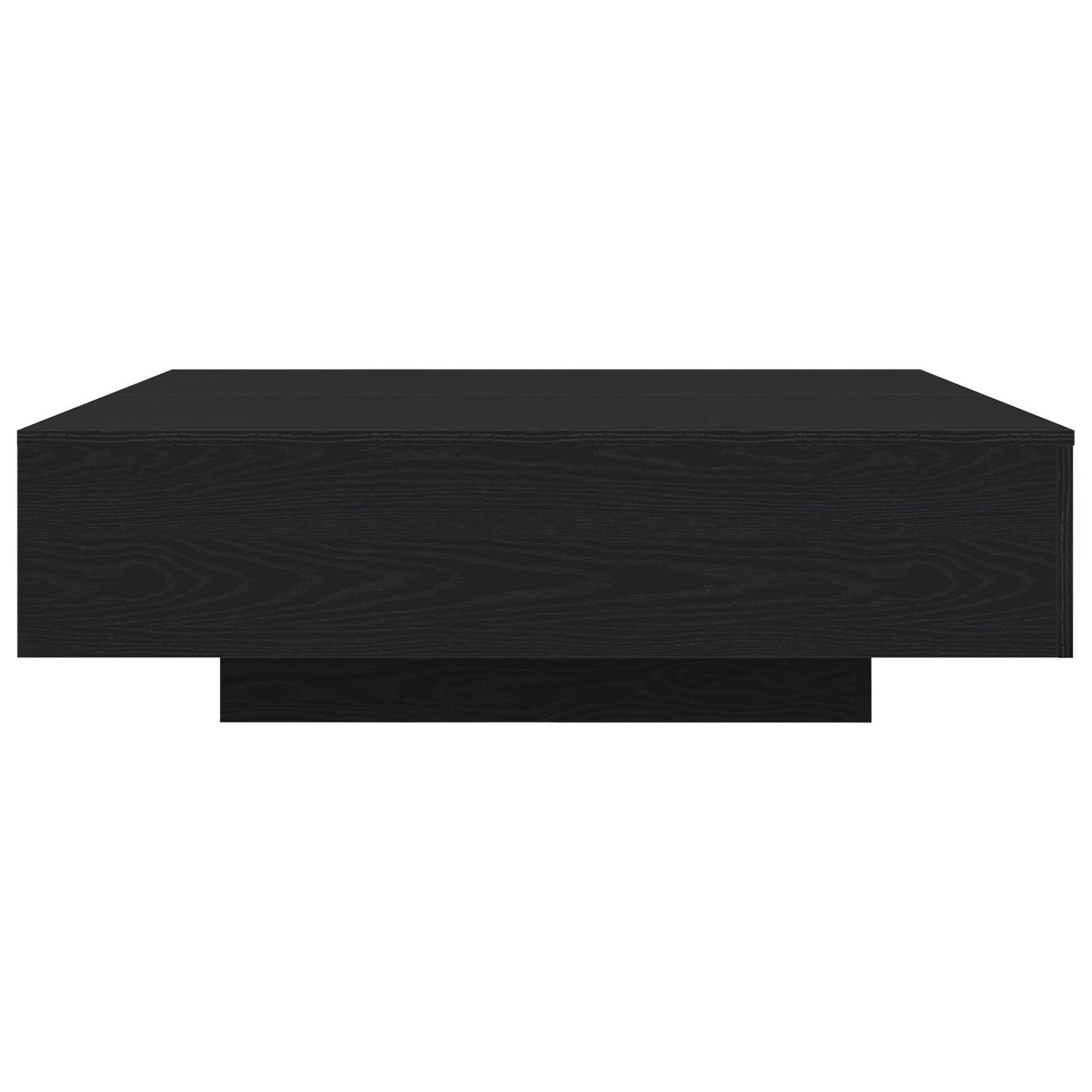 Salontafel Met Led-Verlichting Zwart Eiken 100X100X31 Cm