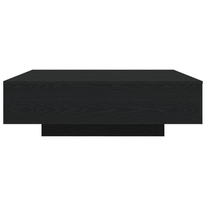 Salontafel Met Led-Verlichting Zwart Eiken 100X100X31 Cm