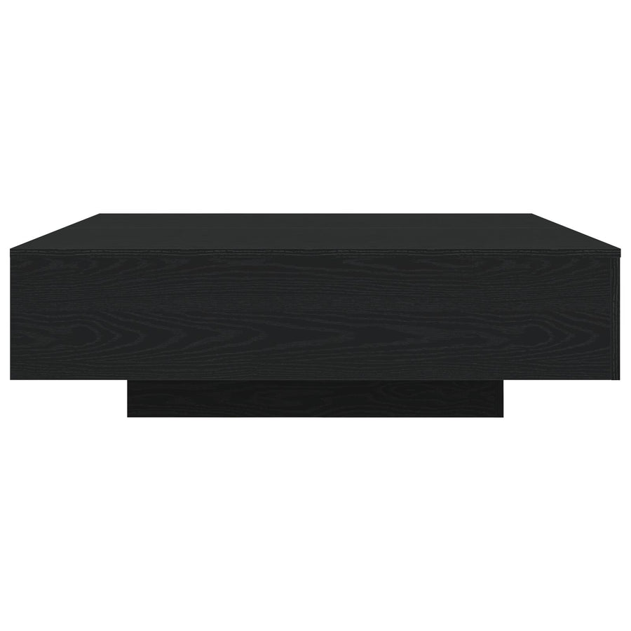 Salontafel Met Led-Verlichting Zwart Eiken 100X100X31 Cm