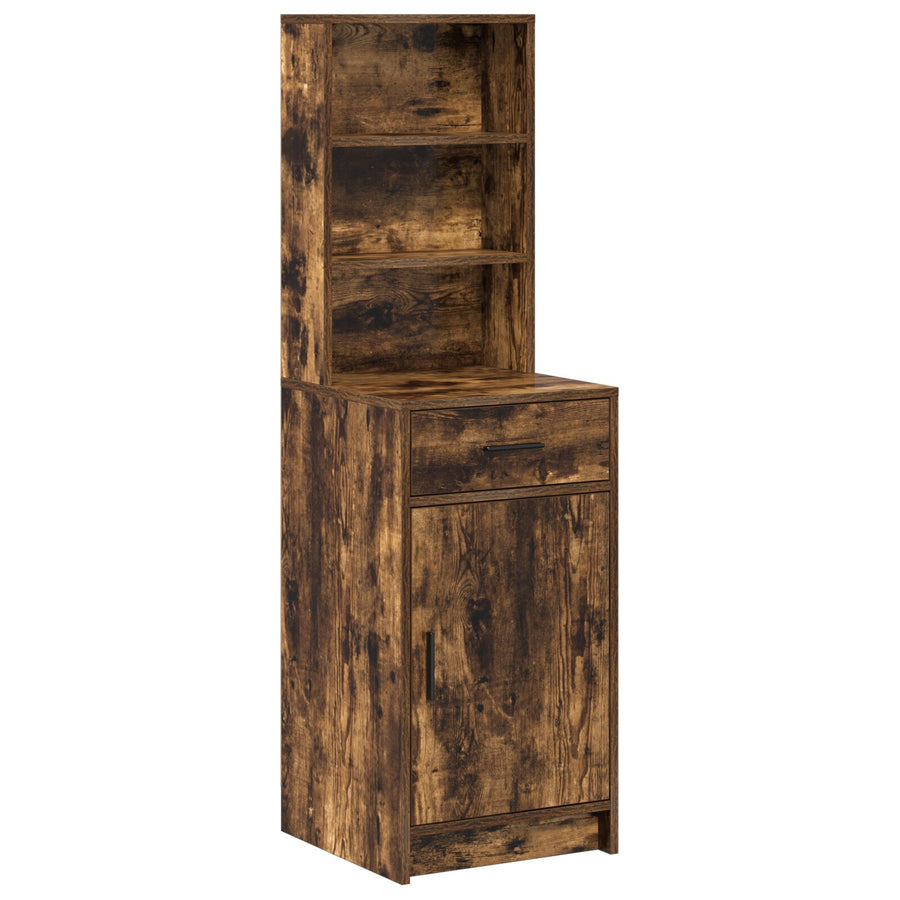 Hoge Kast In , 40X41X135 Cm, Gemaakt Van Engineered Wood Gerookt eiken