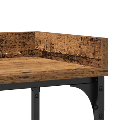 Console Tafel 100X30X80 Cm Engineered Hout En Staal Oud hout 100 cm