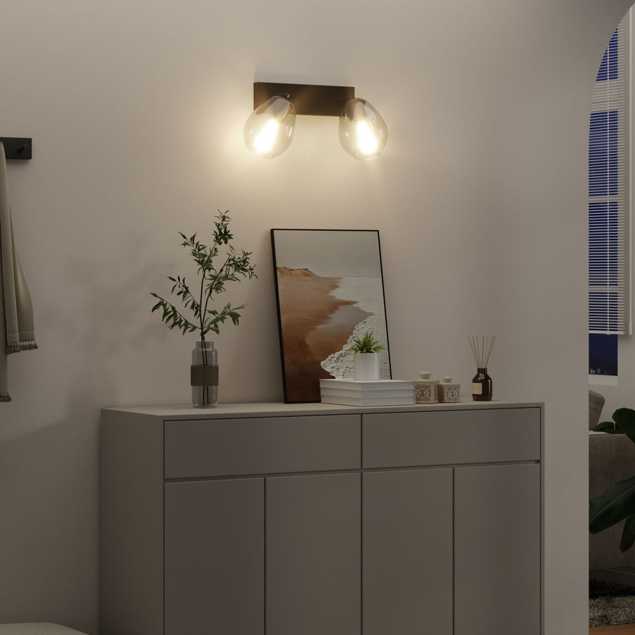 Plafondlamp Met Verstelbare Glazen Kap 2