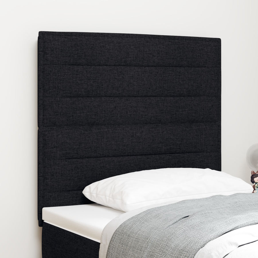 Hoofdbord Stof Hoofdbord Rechthoekig Modern Zwart 80 cm Hoog hoofdbord