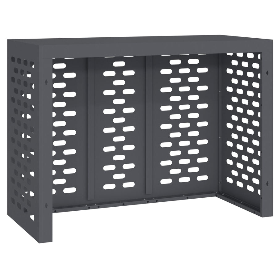 Airconditioner Cover Staal Anthraciet 110 x 50 x 80 cm