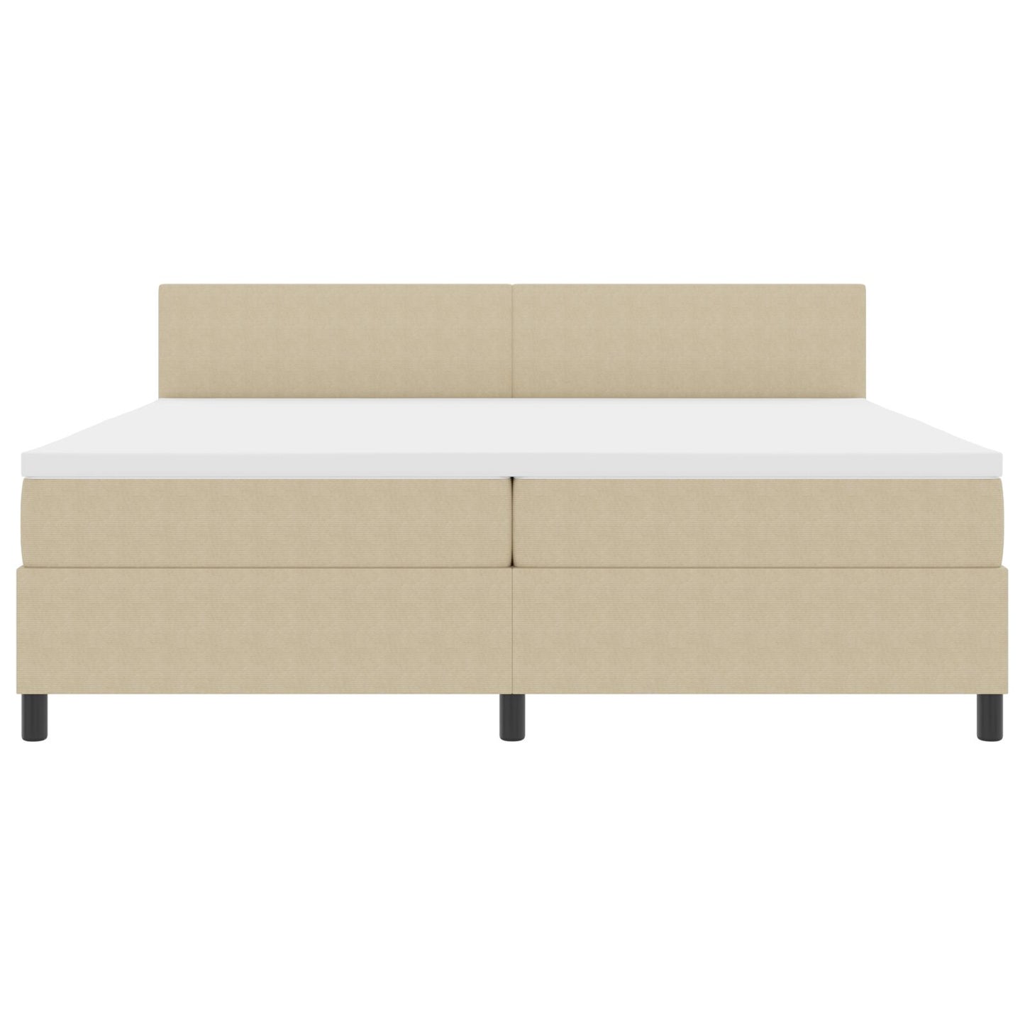 Boxspring Bed Met Matras Lichtgroen Grijs 200X200 Cm Corduroy Stof