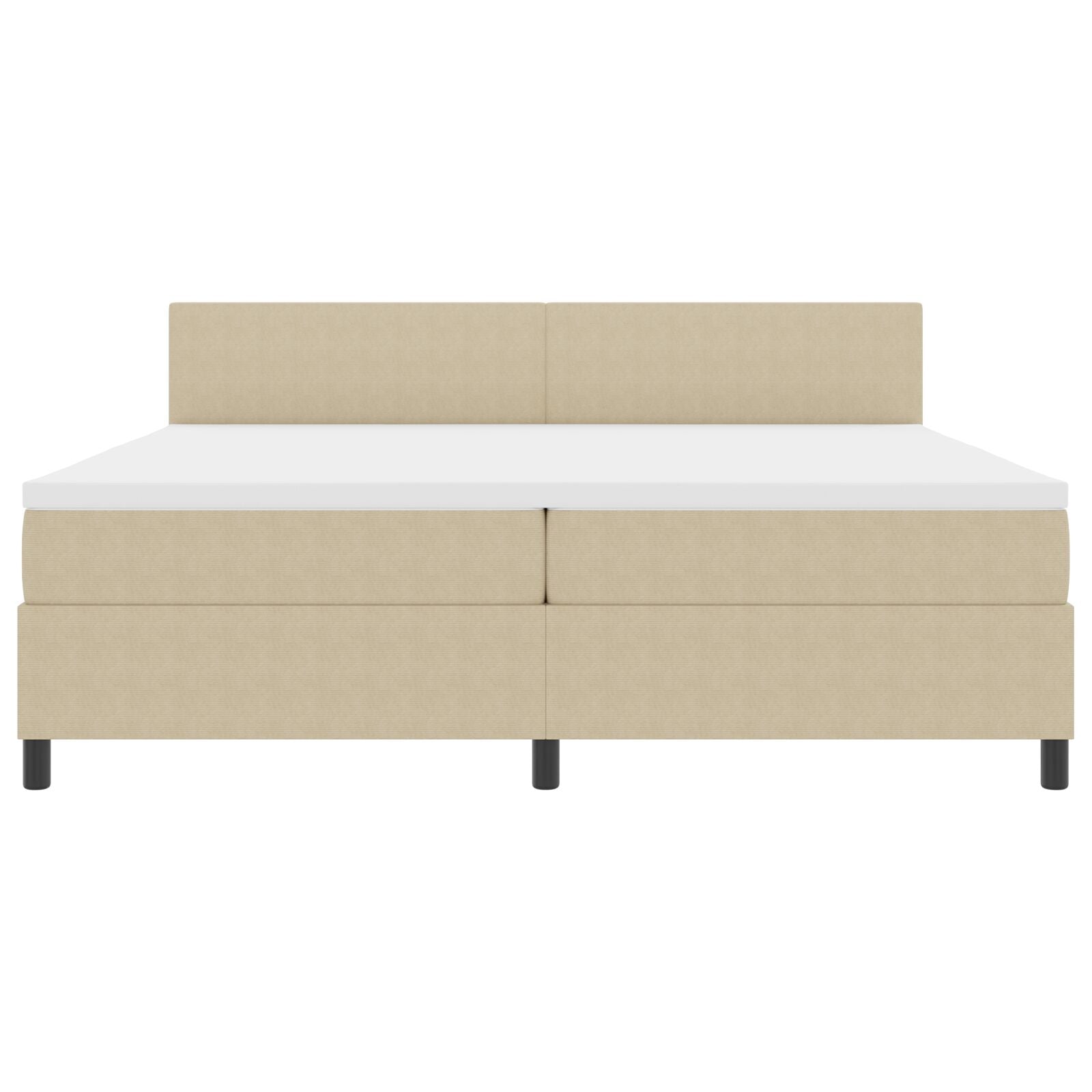 Boxspring Bed Met Matras Lichtgroen Grijs 200X200 Cm Corduroy Stof