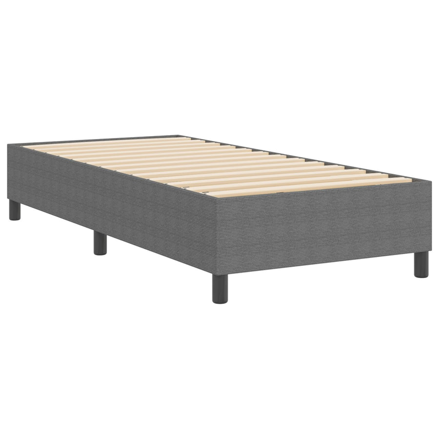 Boxspringbed Corduroy Stof Lichtgrijs 80 x 200 cm