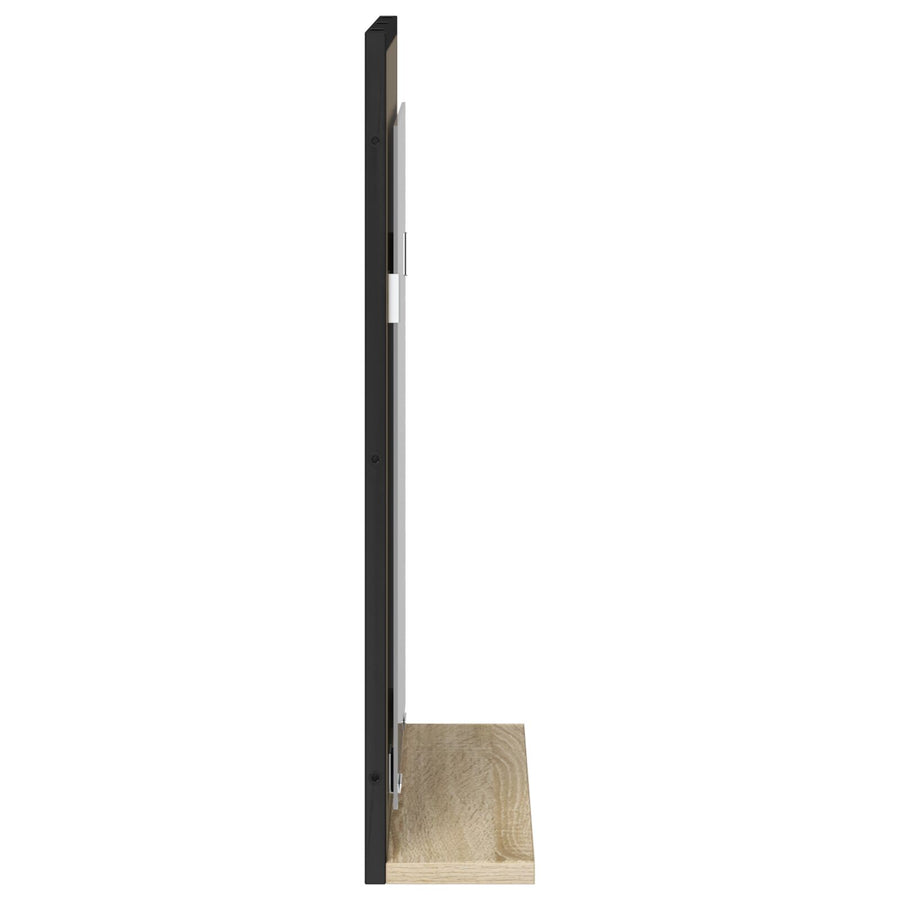 Badkamer Spiegel Met Plank Sonoma Eik 50X12X60 Cm Geengineerd Hout Zwart Eiken