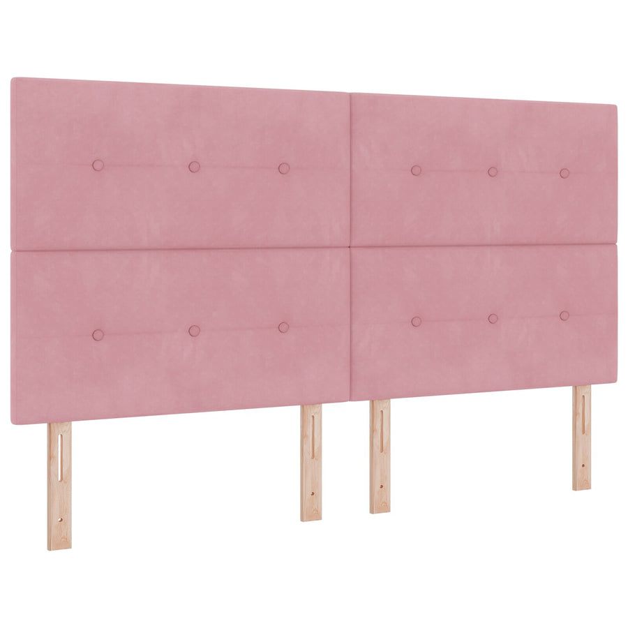 Hoofdbord Met Knopen Fluweel Roze 180 cm Hoog hoofdbord