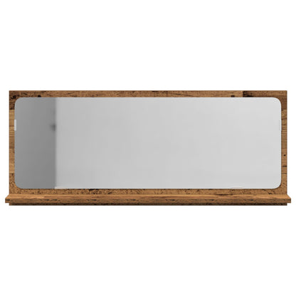 Badkamerspiegel Oude Hout 90X10,5X37 Cm Van Gefabriceerd Hout