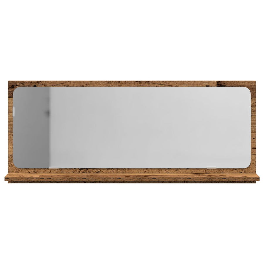Badkamerspiegel Oude Hout 90X10,5X37 Cm Van Gefabriceerd Hout