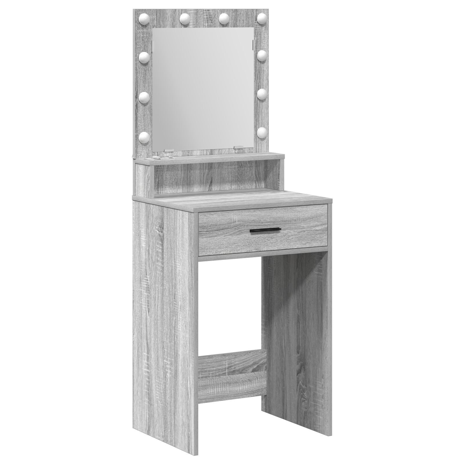 Kaptafel Met Led-Lampen 50 x 41 x 135 cm Grijs sonoma
