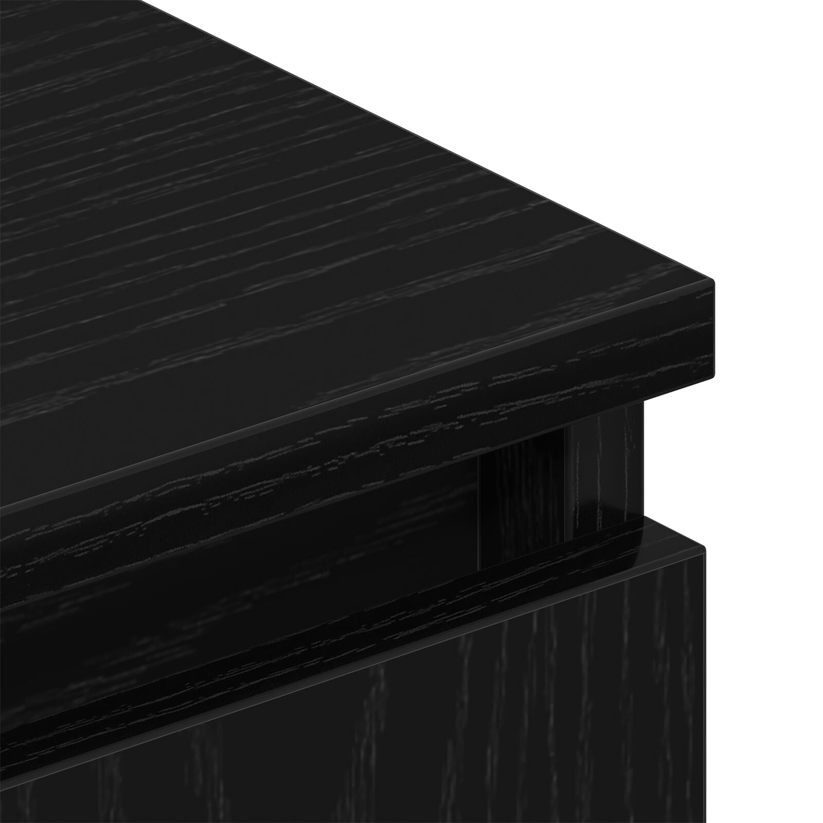 Tv-Kast Zwart Eiken 102X35X50 Cm Bewerkt Hout