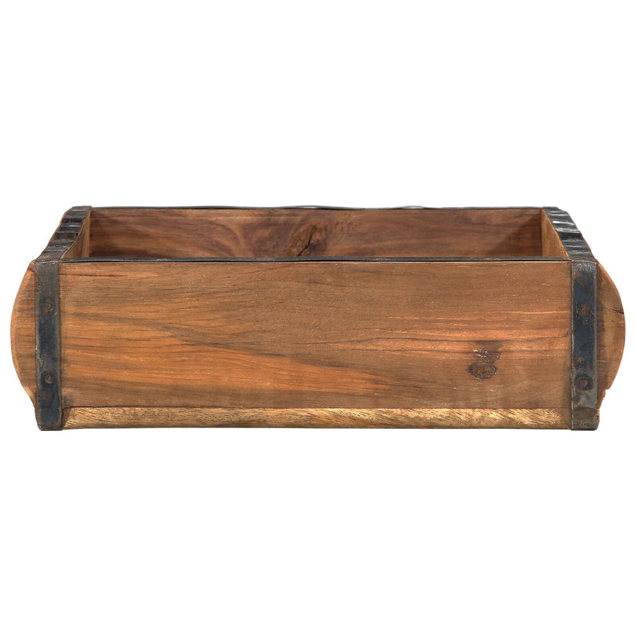 Plateau 31X29X10 Cm Massief Hout Gerecycled 29 x 31 x 10 cm