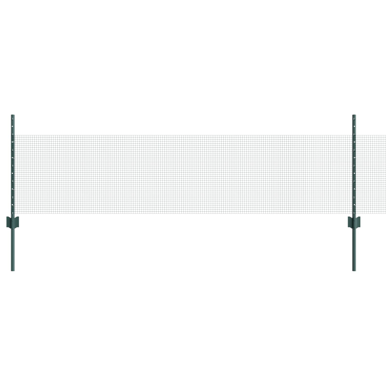 Rustieke Hekpaneelset Set Van 2 Groen Metaal 10 X 0.5 M
