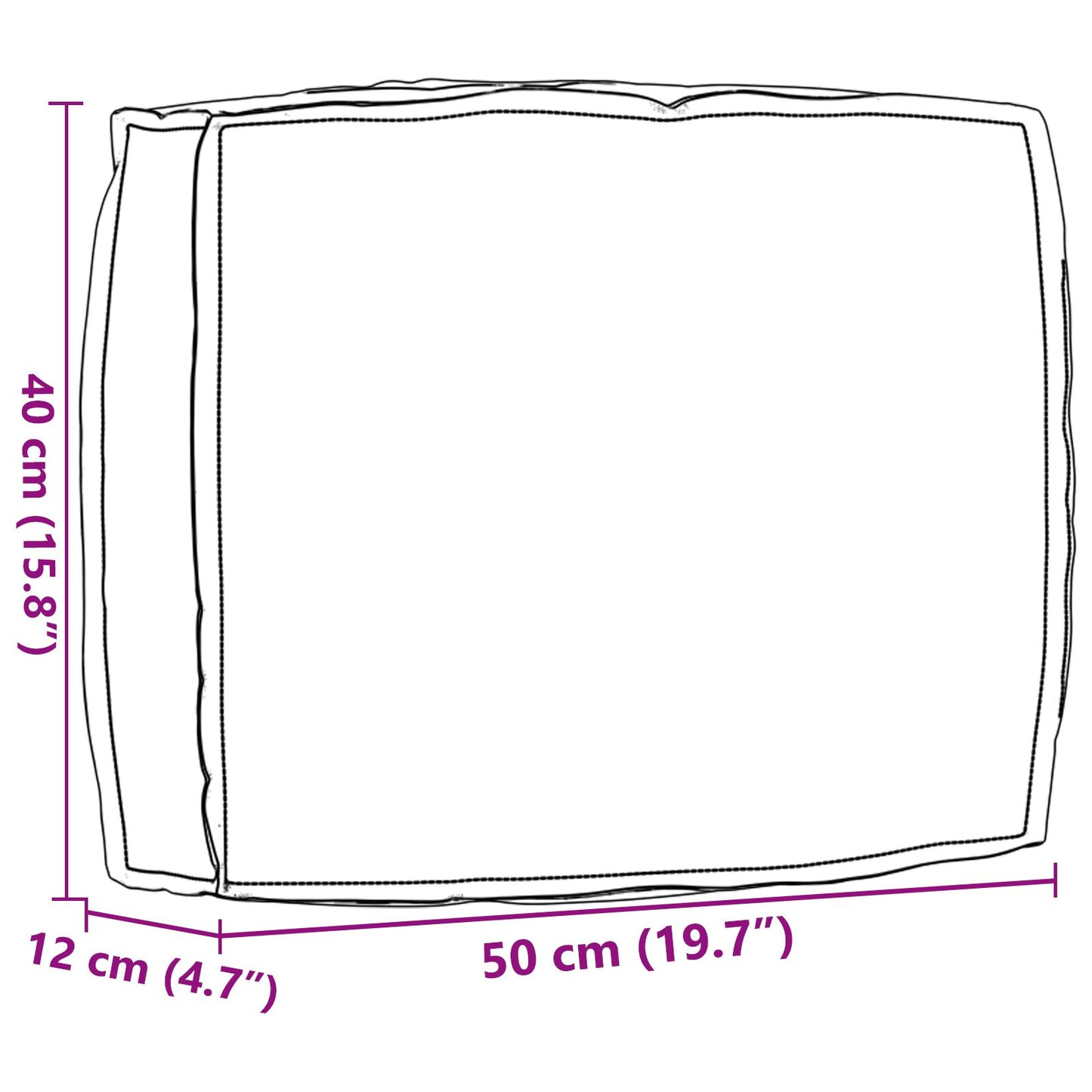 Tuinkussen Katoen Middelgroot Afneembare Hoezen Kussen Beige
