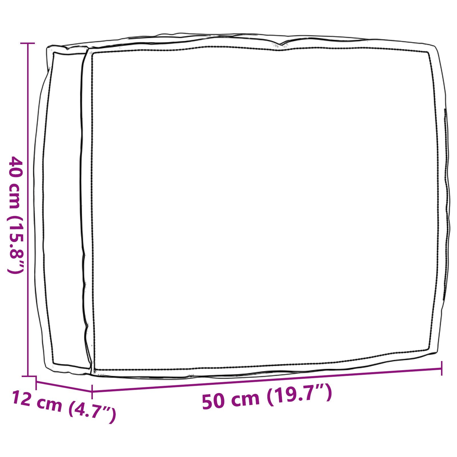 Tuinkussen Katoen Middelgroot Afneembare Hoezen Kussen Beige