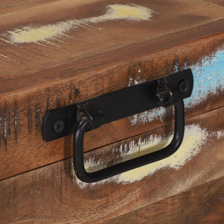 Opbergdoos Meerkleurig 80X35X45 Cm Massief Hout Gerecycled Massief gerecycled hout
