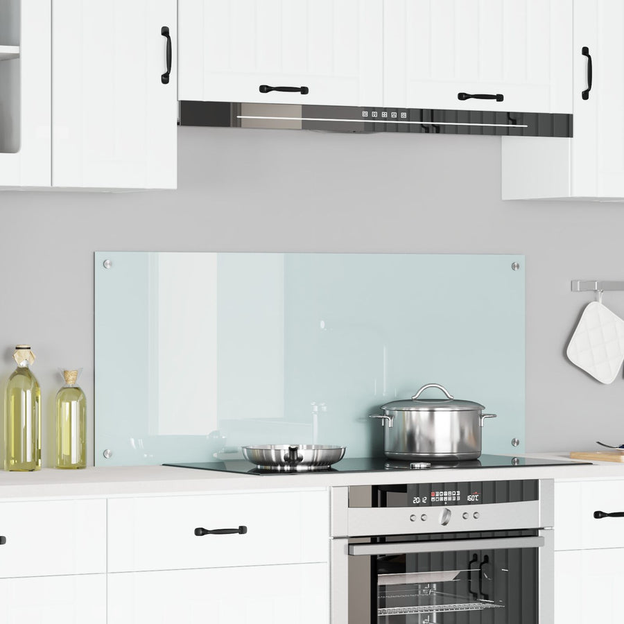 Keukenwand 120X50X0,6 Cm Gelaagd Glas Wit 120 x 50 cm