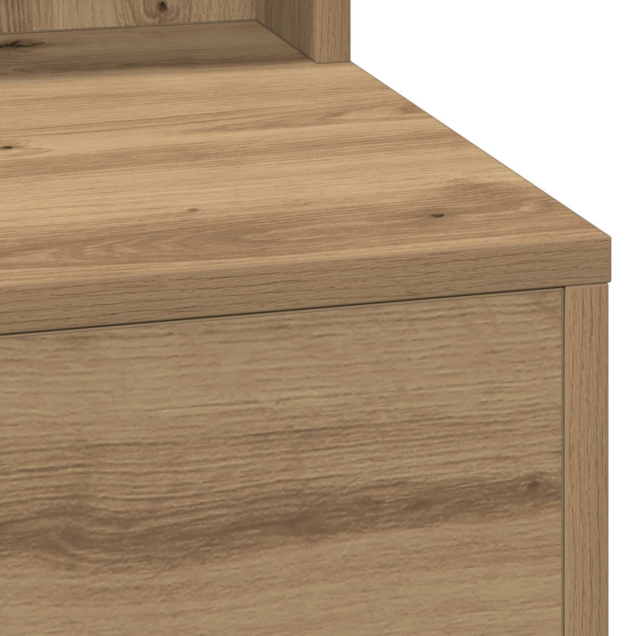 Make-Up Tafel Met Led Lichten In , Ambachtelijk eiken 100 x 41 x 135 cm