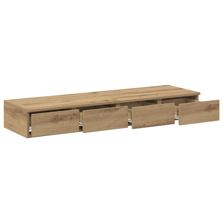Bedlades 120X36,5X16,5 Cm Bewerkt Hout Artisan eiken 120 x 36.5 x 16.5 cm