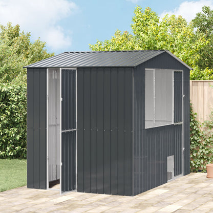 Vogelvolière Grijs 310X215X247 Cm Staal