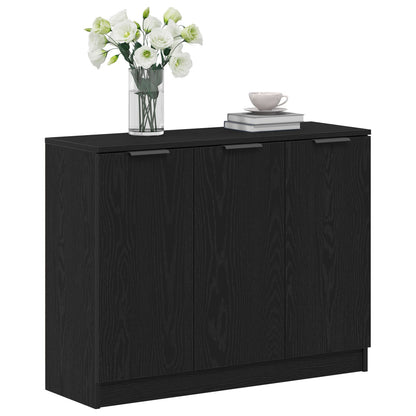 Dressoir Zwart Eiken 90,5X30X70 Cm Engineered Wood