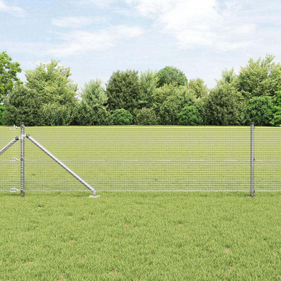 Gelaste Draadhek Met 13 Spijkerposts 0.6X100 M Gegalvaniseerd Staal Gegalvaniseerd Staal