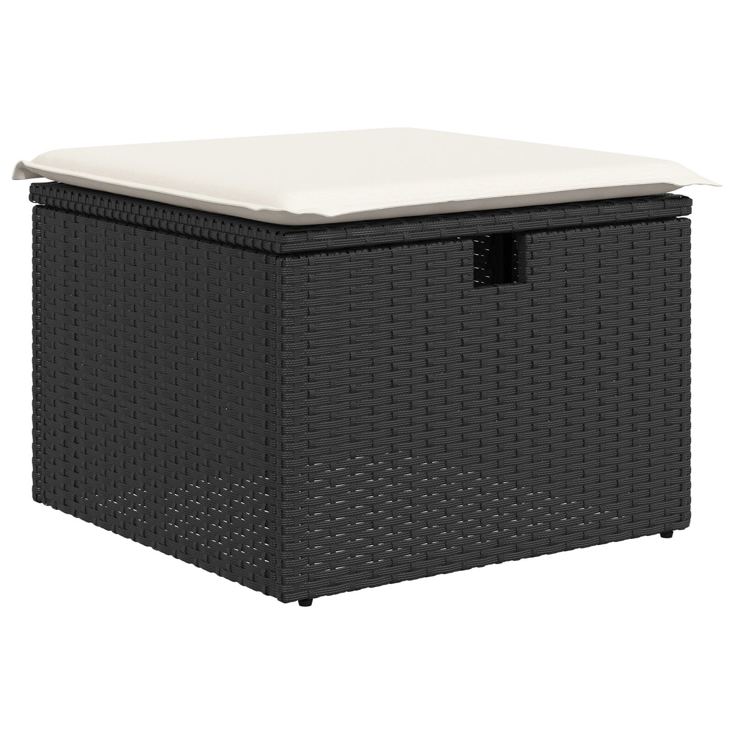 7 Delige Tuinbank Set Met Kussens Zwart Poly Rattan