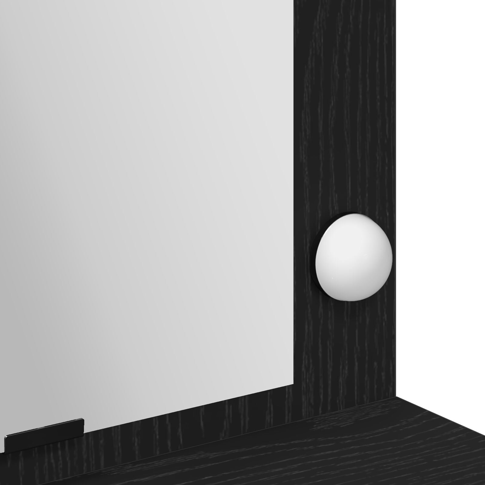 Make-Uptafel Met Led Verlichting Zwart eiken 100 x 41 x 135 cm