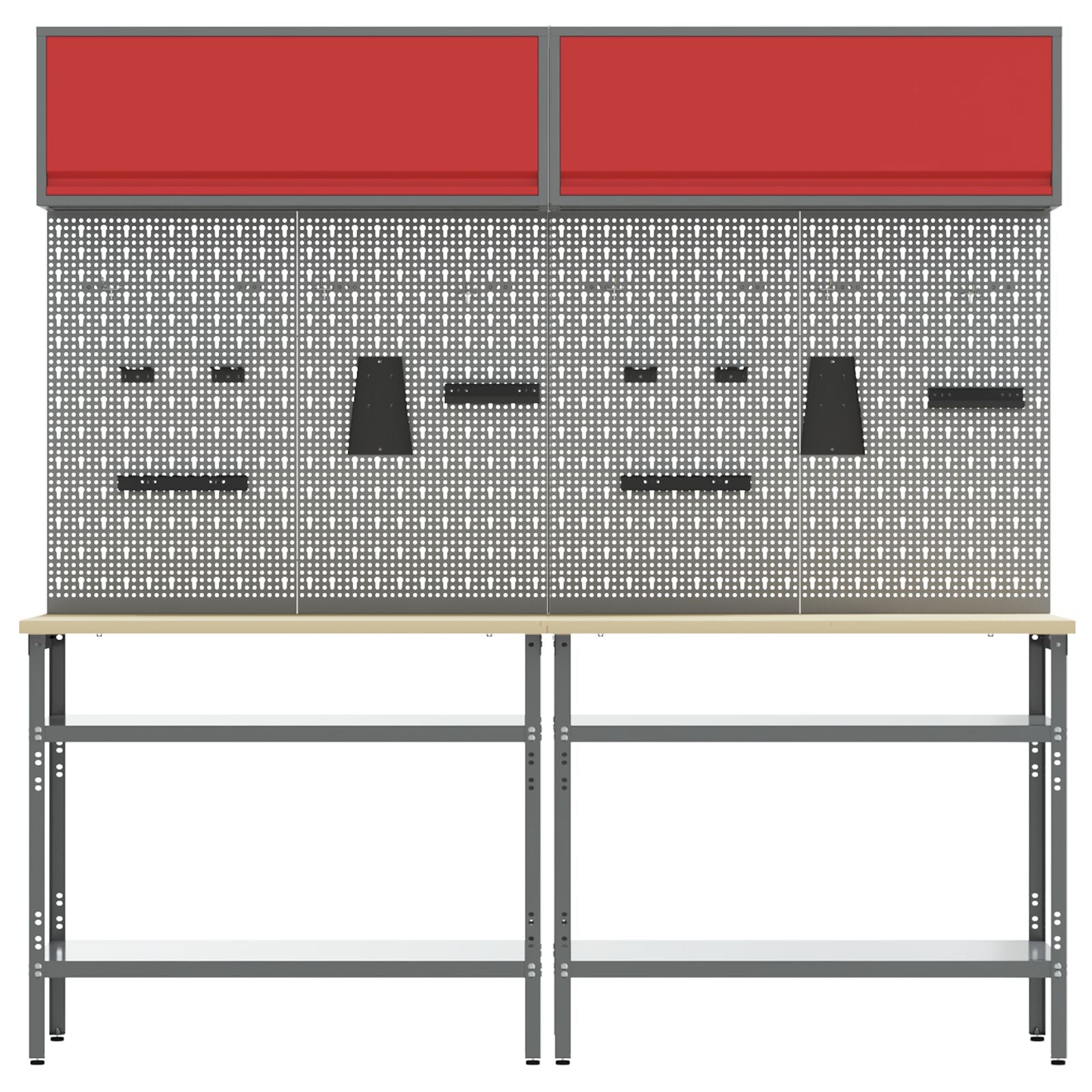 8-Delige Werkbank Set - Grijs Staal