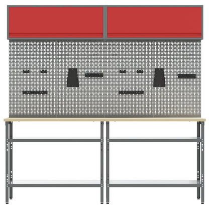 8-Delige Werkbank Set - Grijs Staal