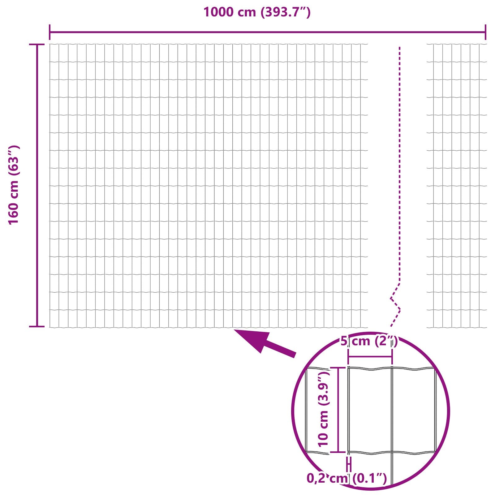Euro Hek Met 5 U-Posts Groen 1,6X10 M Staal