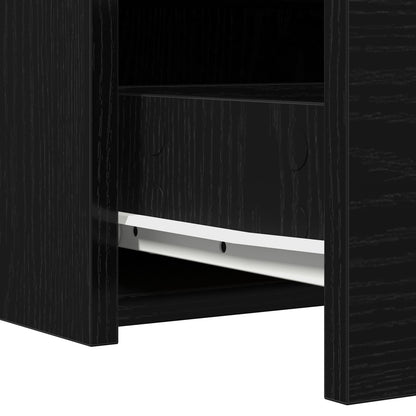 Wandgemonteerde Kaptafel In , 100 x 40 x 70 cm Zwart eiken zonder LED