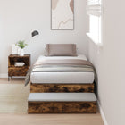 Opbergbedframe 75 cm gerookt eiken