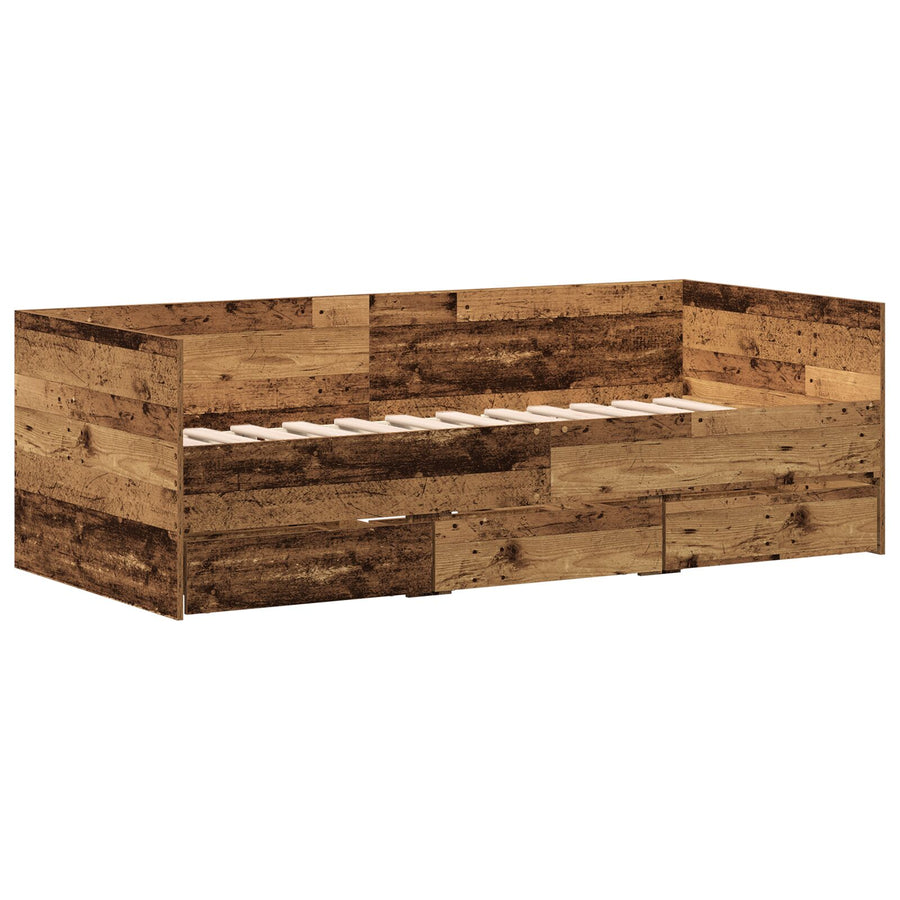 Rustiek Dagbed Gelaagd Hout Duurzaam Oud hout 90 x 200 cm