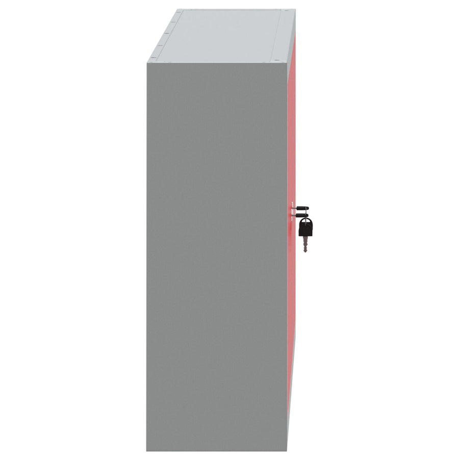 Gereedschapskast Muurbevestiging 100X20X55 Cm Staal 100 cm Rood en grijs Wandkast