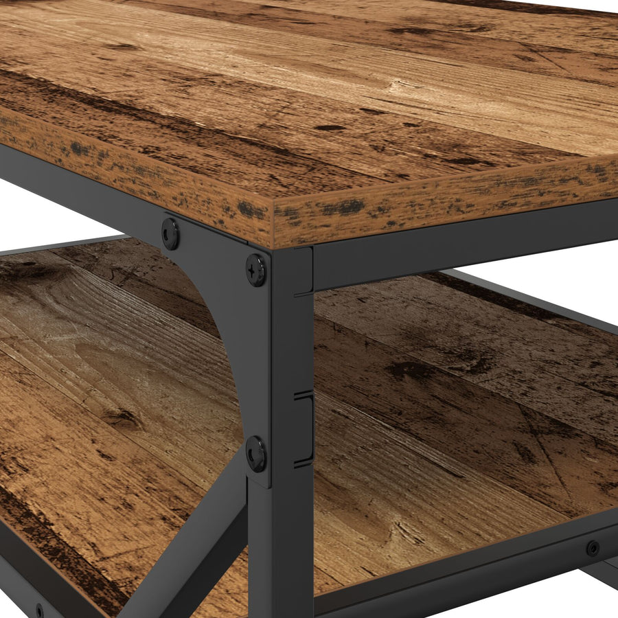Salontafel Met Opbergplank Geengineerd Hout Oud hout 90 x 50 x 40 cm