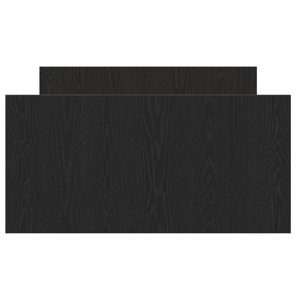 Bedframe Zonder Matras Zwart Eiken 90X190 Cm Bewerkt Hout