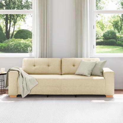 3-Zitsbank In Stof Crème 180 cm