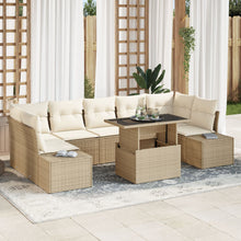 Tuinbankset Set Van 8 Beige Poly Rattan 8-Delige Tuinset