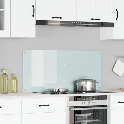 Keuken Achterwand 110X50X0,6 Cm Gelaagd Glas Wit 110 x 50 cm